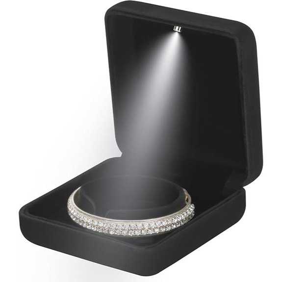 Leture Metal Jewelry Gift Box with LED Light