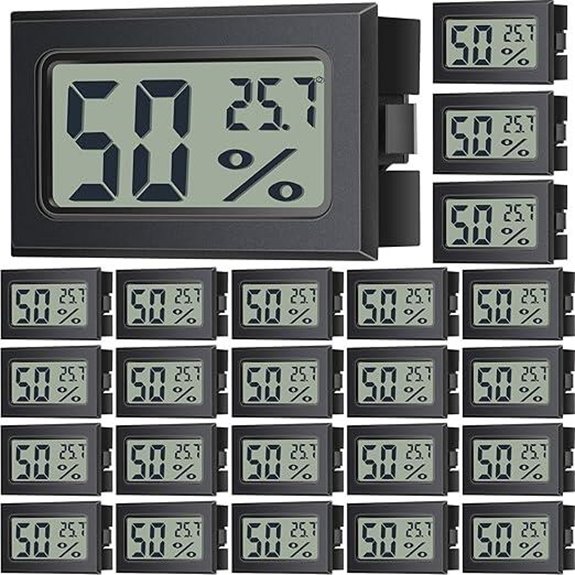 Kanayu 24-Pack Mini Digital Humidity & Temperature Monitors