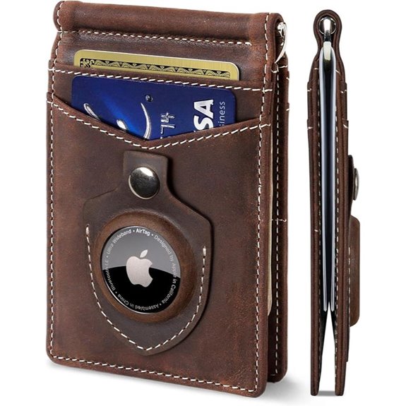 SERMAN BRANDS AirTag Wallet - RFID Minimalist Leather