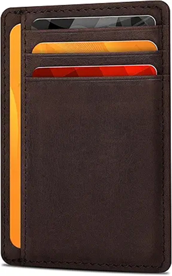 Oak Leathers RFID Slim Minimalist Wallet for Men & Women