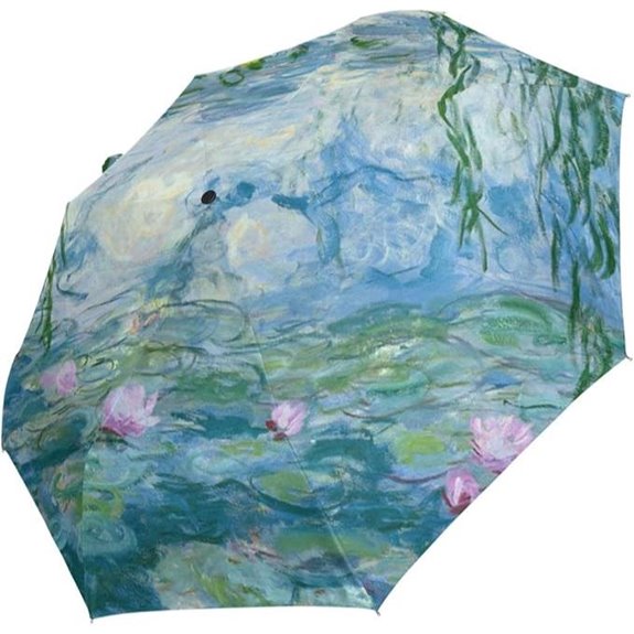 Claude Monet Water Lilies Travel Umbrella