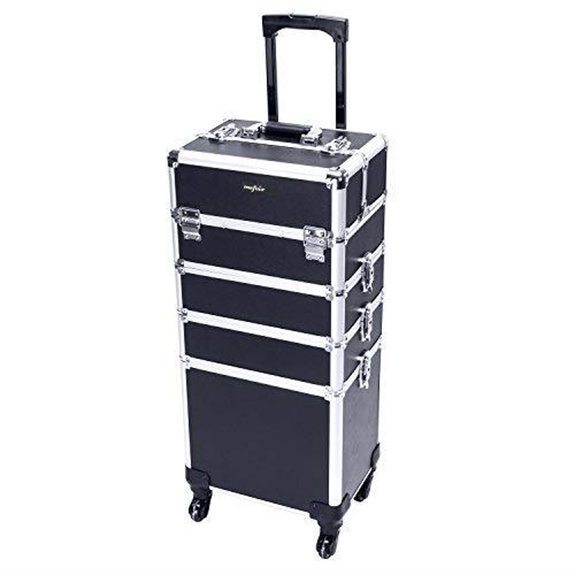 Mefeir 4-in-1 Rolling Makeup Train Case