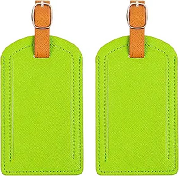 Adventure Goods Neon Green Luggage Tags (Pack of 2)