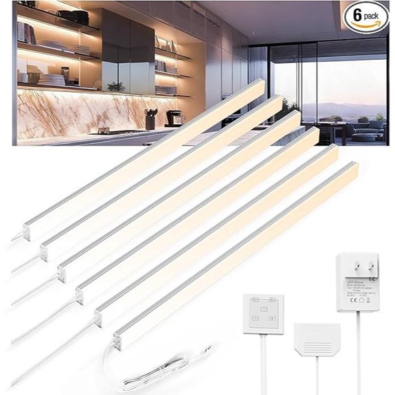 12'' Aluminum LED Under Cabinet Light 6-Pack