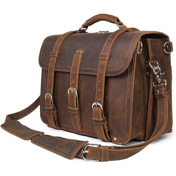 Polare Full Grain Leather 16 Laptop Messenger Bag