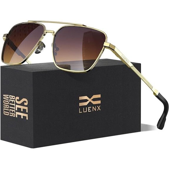 LUENX Polarized Aviator Sunglasses with UV Protection