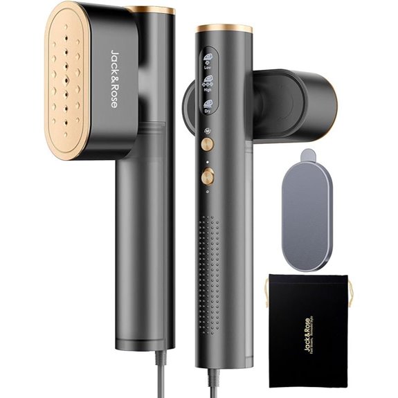 Jack & Rose Portable 2-in-1 Travel Clothes Steamer