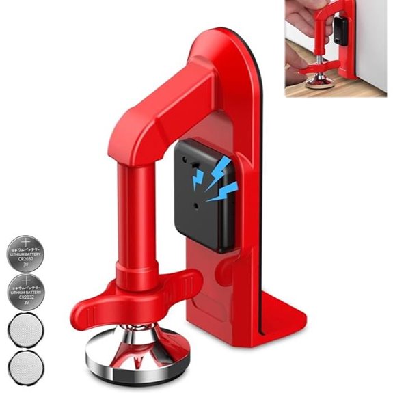 Portable Alarm Door Stopper with 80dB Security Alarm