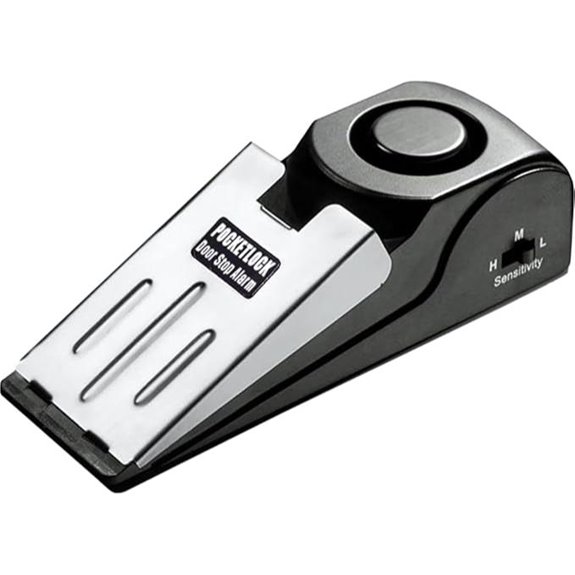 Portable Door Stop Alarm with 120dB Siren