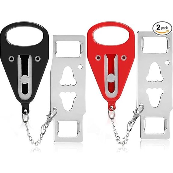 Portable Door Lock 2 Pack for Privacy & Safety