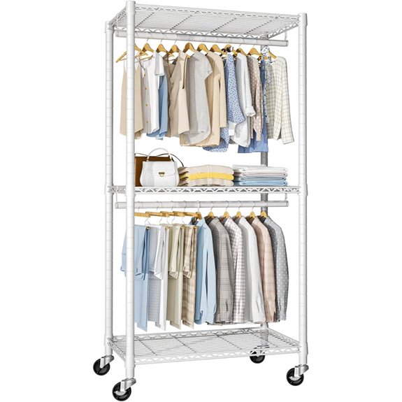 FUTASSI Medium Heavy-Duty Portable Clothing Rack