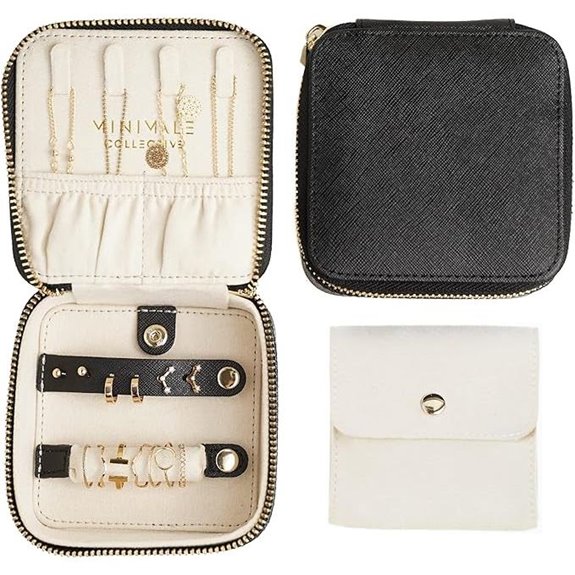 Travel Jewelry Case with Detachable Pouch