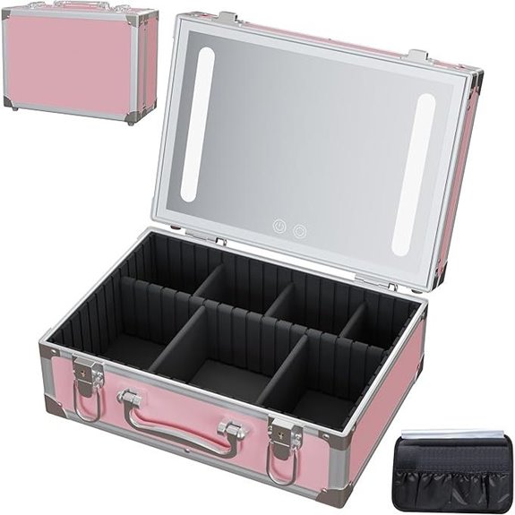 Travel Makeup Case with LED Mirror