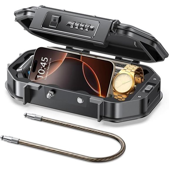 Portable Travel Safe Lock Box with Combination Lock