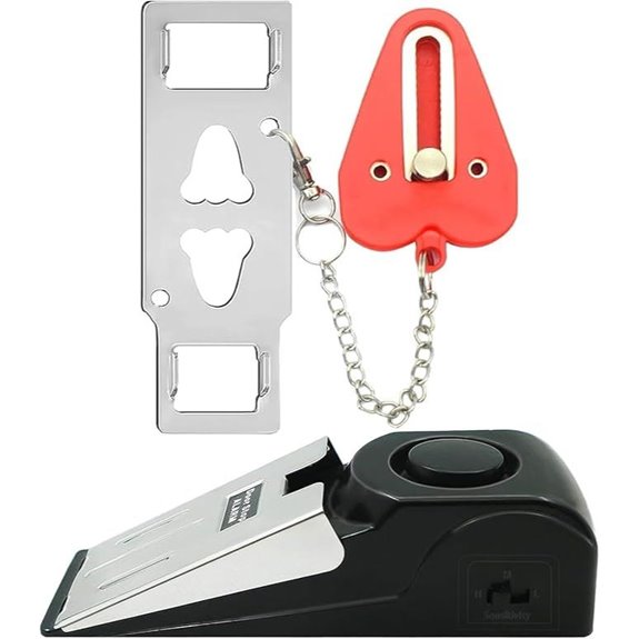 Portable Door Lock & Alarm Set for Security
