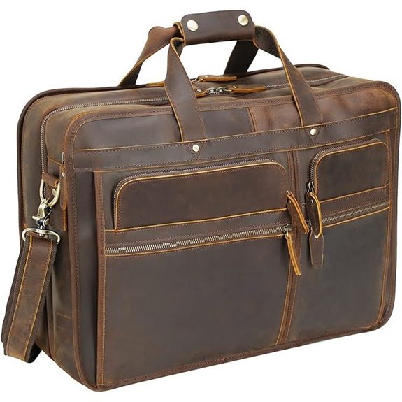 Polare 18.5” Full Grain Leather Laptop Bag
