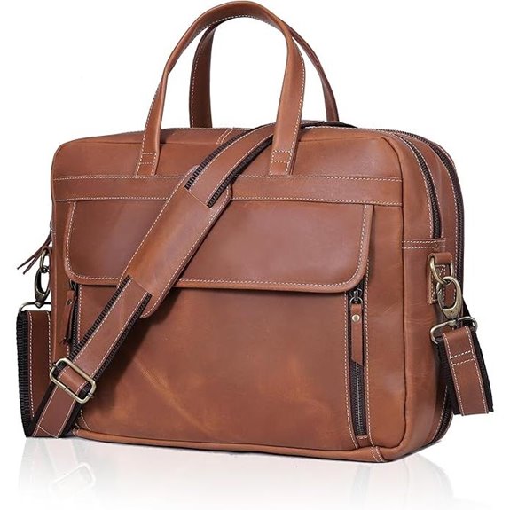 Full Grain Italian Leather Briefcase for Men