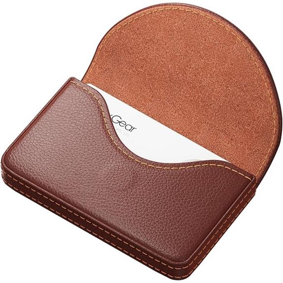 MaxGear Leather Business Card Holder for Men and Women