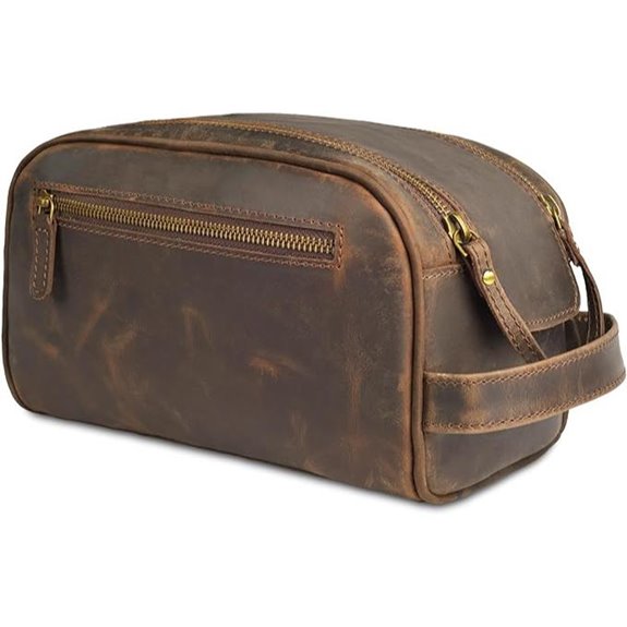 Leather Village Premium Leather Toiletry Pouch