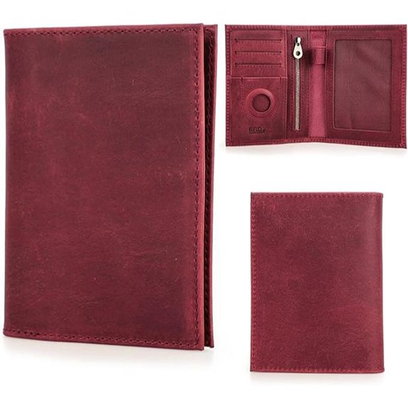 Top Grain Leather Passport Wallet with RFID Blocking