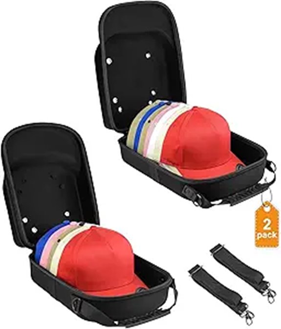 Hard Hat Travel Cases for Baseball Caps (Set of 2)