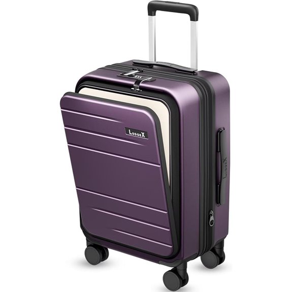 Carry On Luggage 20-Inch Expandable Purple Suitcase