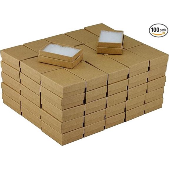 Recycled Kraft Jewelry Boxes (Case of 100)