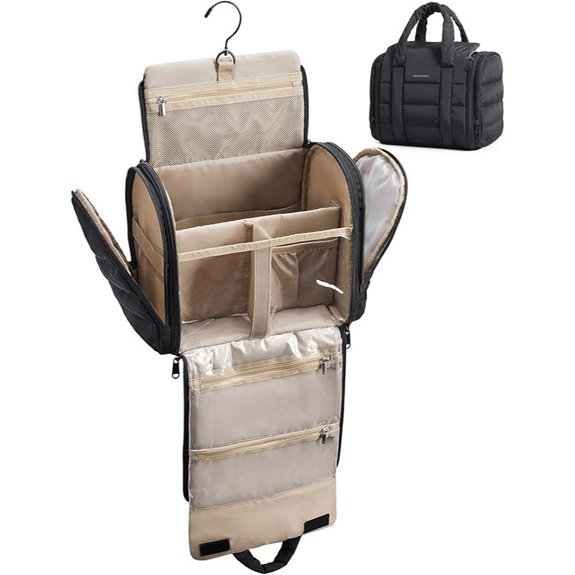 BAGSMART Travel Toiletry Bag with Removable Partition