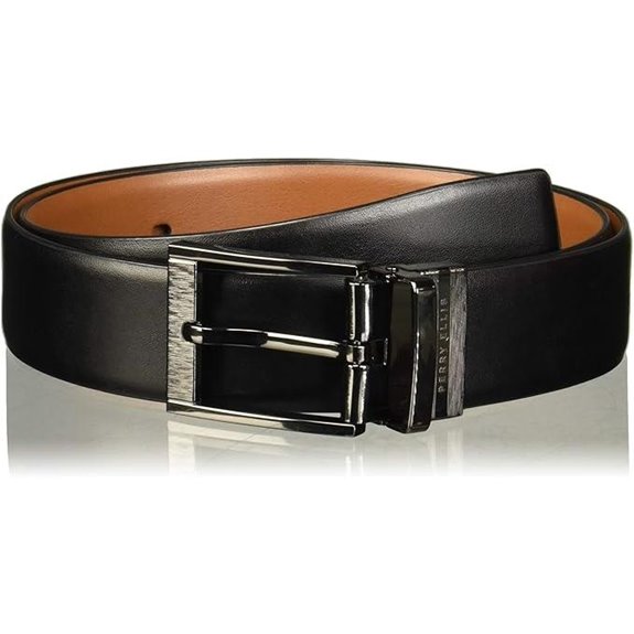 Perry Ellis Reversible Leather Belt with Buckle