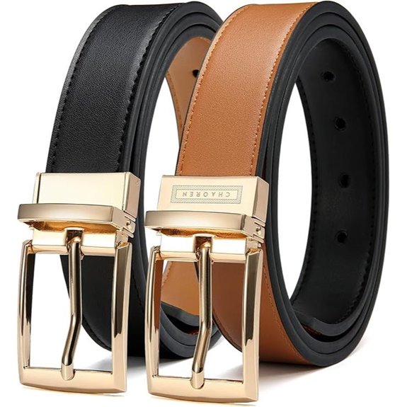 CHAOREN Reversible Leather Belt for Women