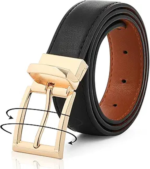 AWAYTR Reversible Leather Belt for Women and Men
