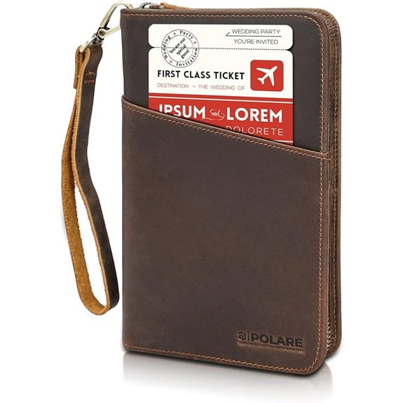 Polare Leather Passport Holder RFID Blocking Family Wallet