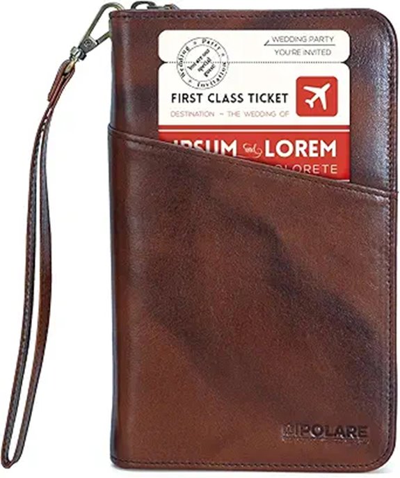 Polare Leather Passport Holder with RFID Blocking