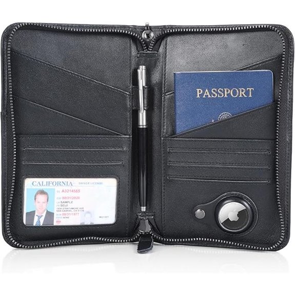 Polare Leather Passport Holder with RFID Blocking