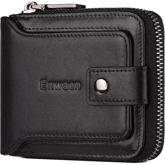 RFID Blocking Leather Bifold Wallet for Men