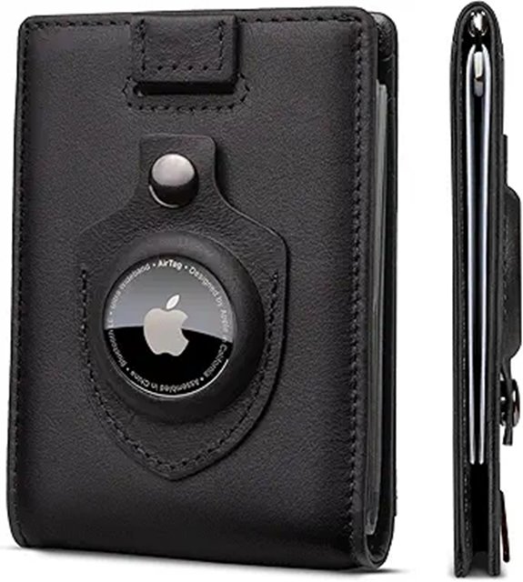 SERMAN RFID-Blocking Leather Slim Front Pocket Wallet