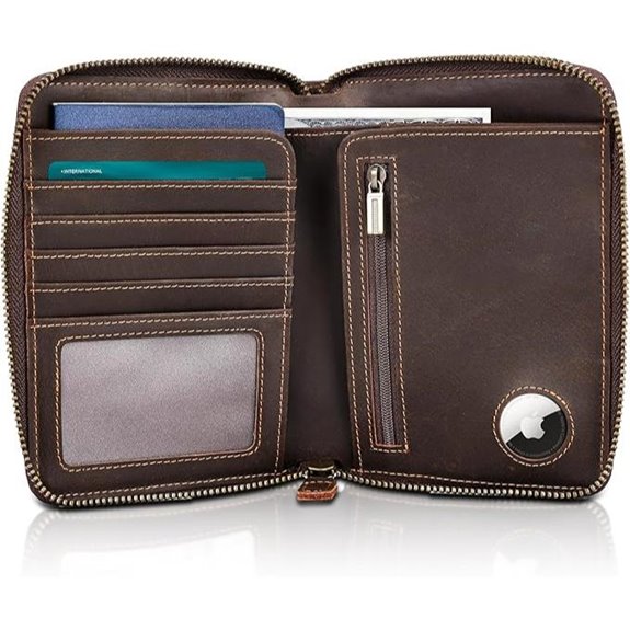 Polare Leather Travel Passport Wallet with RFID Blocking