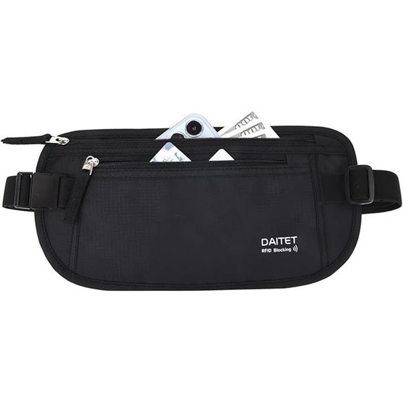 DAITET RFID Blocking Travel Money Belt Wallet