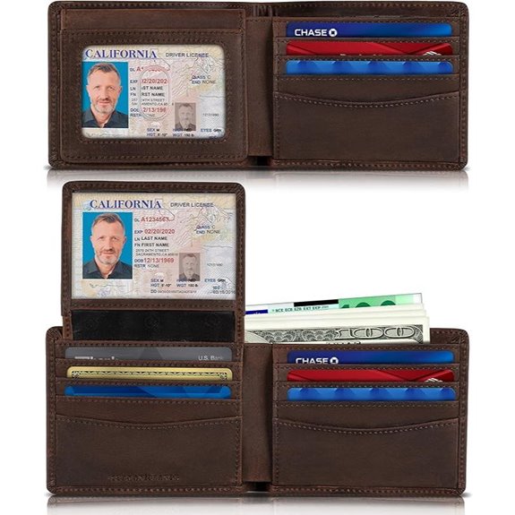 SERMAN BRANDS RFID Leather Bifold Travel Wallet
