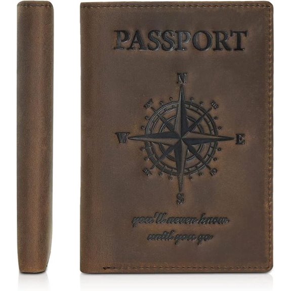 Polare RFID Leather Passport Wallet for Men & Women