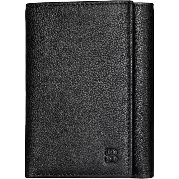SERMAN BRANDS RFID Leather Trifold Wallet for Men