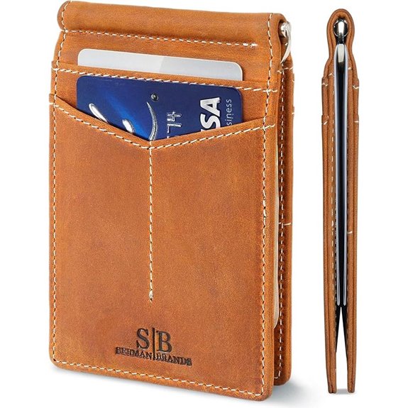 SERMAN RFID Blocking Leather Wallet with Money Clip