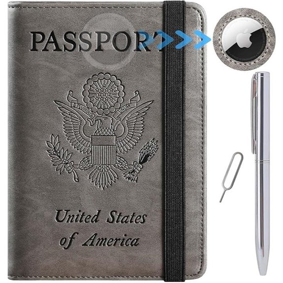 RFID Leather Passport Holder and Travel Wallet