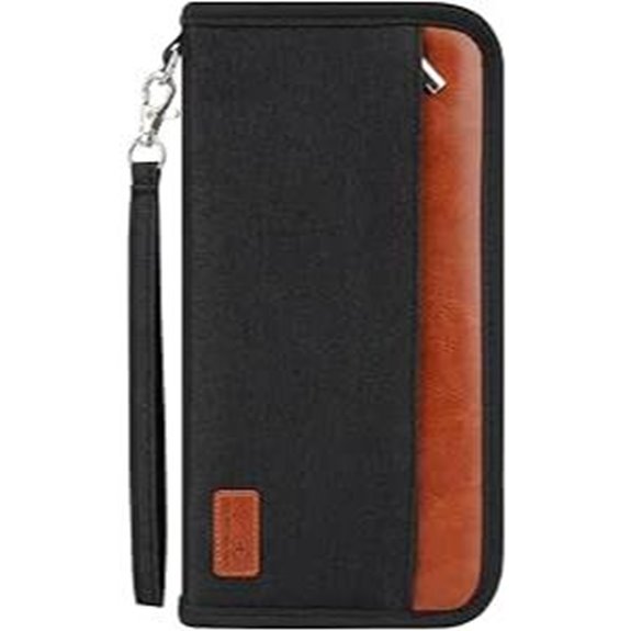 Travel RFID Passport Wallet with Multiple Pockets