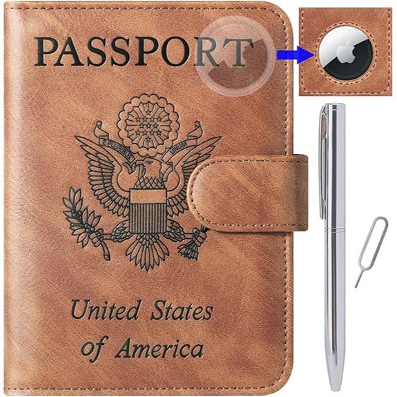 Airtag Passport Holder Wallet RFID Travel Case