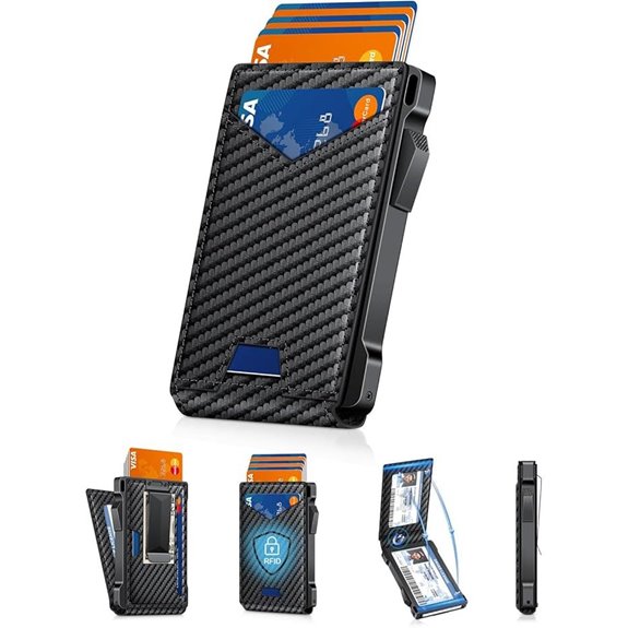 RFID Men’s Wallet with Money Clip and ID Windows