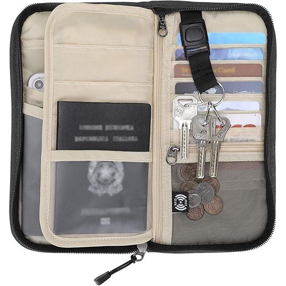 ZOPPEN RFID Passport Wallet with Wristlet Strap