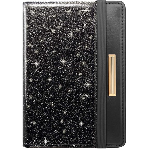 RFID-Blocking Rose Gold Passport Holder with Elastic Band