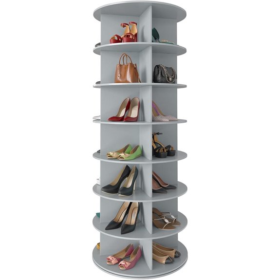 SpaceAid 7-Tier Rotating Shoe Rack Organizer