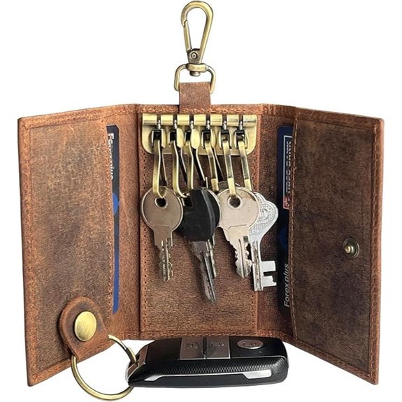 Rustic Town Leather Key Holder and Wallet
